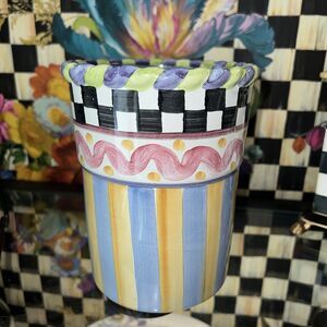 MacKenzie-Childs Ceramic Piccadilly Utensil Holder Retired